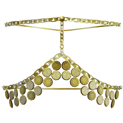  Gold Ornate Gaian Temprit Coin Face Chains