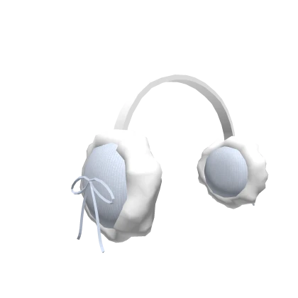 Bow Earmuffs Blue Christmas