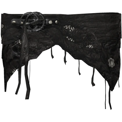 Leather Vkei Distressed Waist Wrap Skirt Belt