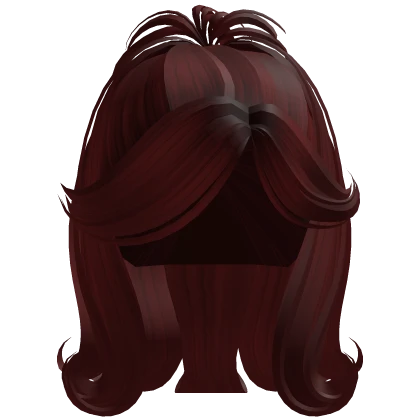 Gyaru Swirly Side Swept Hair (dark red)