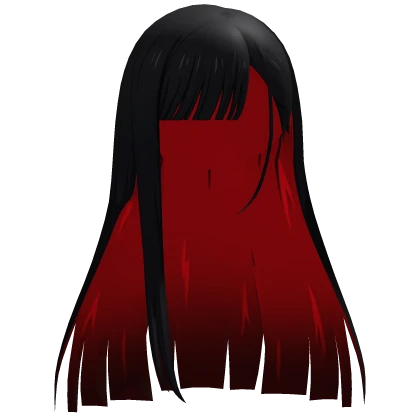 Long Gothic Anime Red and Black Hair