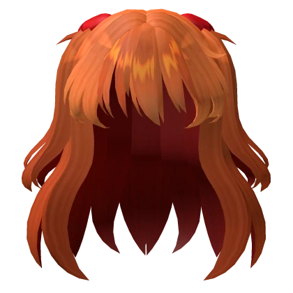 Asuka Evangelion ginger orange long pigtails anime