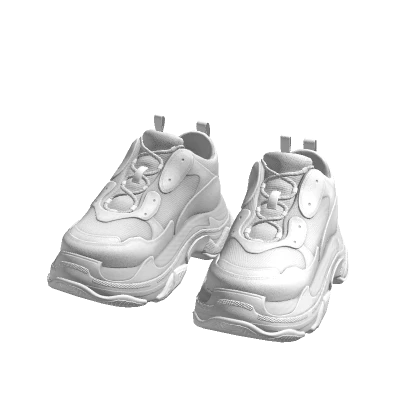 Sneakers Triple White Trainers Y2K Big Jey Forces