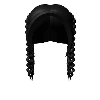 ʚɞ y2k cutesy kawaii braids in black