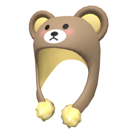 Cute Plush Bear Hat (Brown)