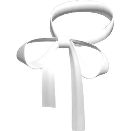 Neck Ribbon Bow White Satin Cutesy Dolly Pony Cute