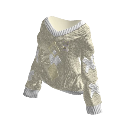 Knitted Beige Cute Sweater