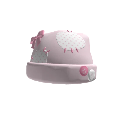 cute pink polka dot beanie