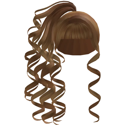 Gyaru Big Curly Side Ponytail in Caramel 