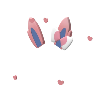 Pink & Blue Ears with Hearts