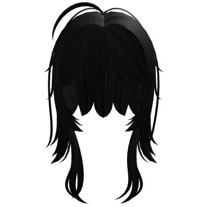 ouji jellyfish long whispy emo black hair