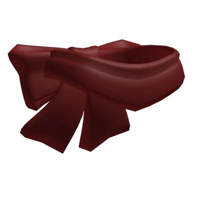 Dark Red Bow Scarf