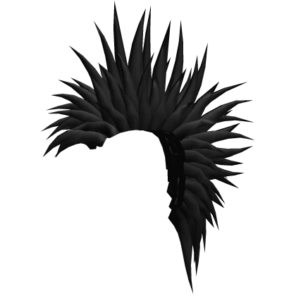 Black Spiky Punk Mohawk