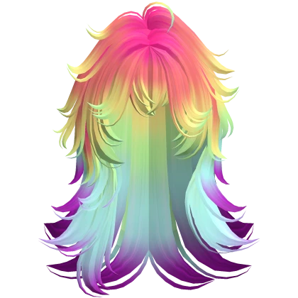 Anime Messy Long Punk Hair (Rainbow)