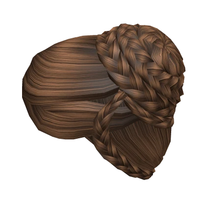 Brown Braided Hair Bun of the Roman Lady