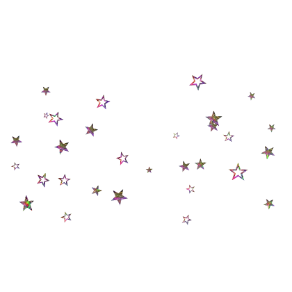 Colorful VHS Glitch Blinking Stars Stars Aura