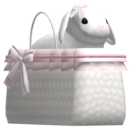 🤍 sweet baby bunny basket pink