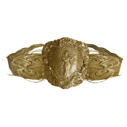 [RIGHT] 1.0 Antique Bangle Angel Gold Bracelet