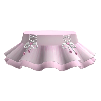 Love Heart wings Bow Pink Skirt