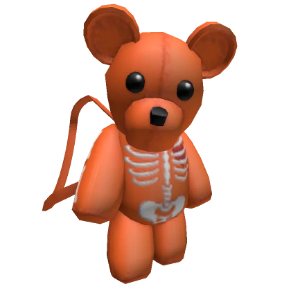 Y2K Orange Skeleton Teddy Bear [1.0]