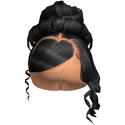 Heart Swoop High Curly Bun