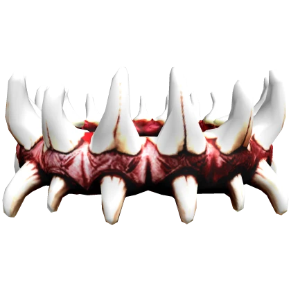 Red Silver Tooth Crown Fang Jaw Wreath From Hell