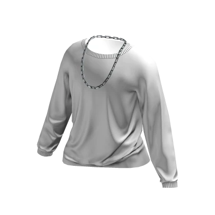 White T-Shirt w/ Chain
