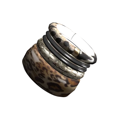 Y2K GYARU ANIMAL PRINT BANGLES RIGHT ARM 3.0