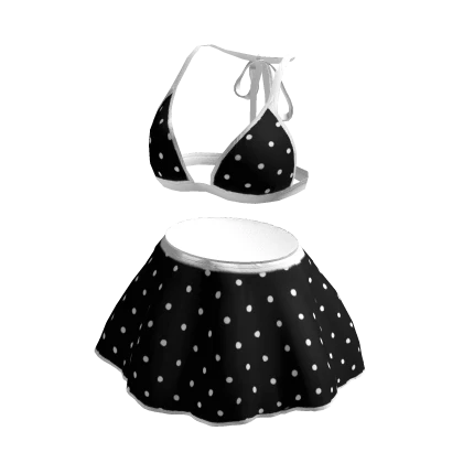 Polka Dot Bikini Beach Outfit