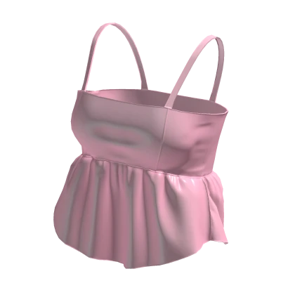 ☆ cami pastel pink leather top