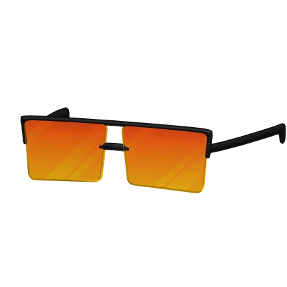 Square Glasses Orange Hero X
