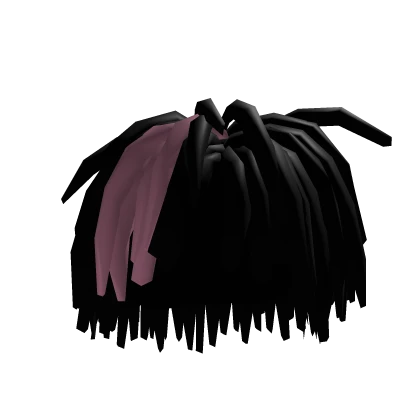 Half Pink Messy Long Dreads