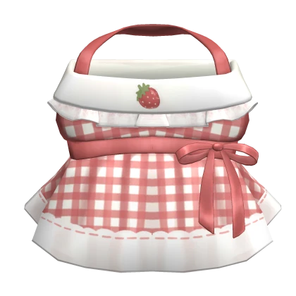 Gingham Spring Cutesy Kawaii Strawberry Dress 