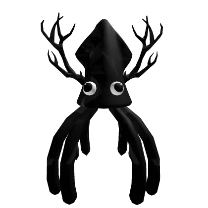 Black Sparkle Time Squid with Antlers