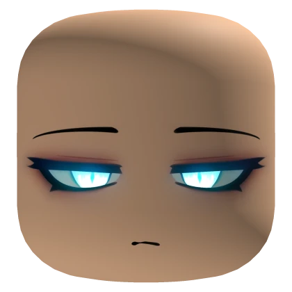 Pretty Face With Blue Glowing Eyes - Light