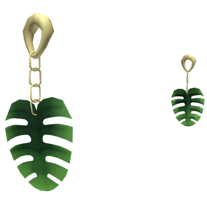 KLOSSETTE - Monstera Gold Hanging Earrings