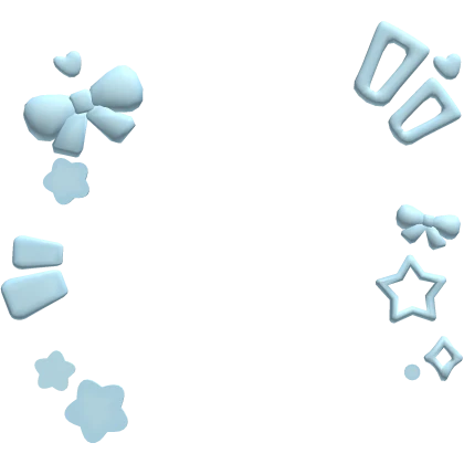 Kawaii pastel blue confetti decora face filter