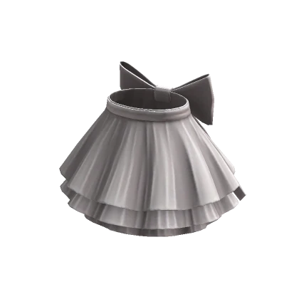 Klossette Cute Ruffle Bow Skirt - White