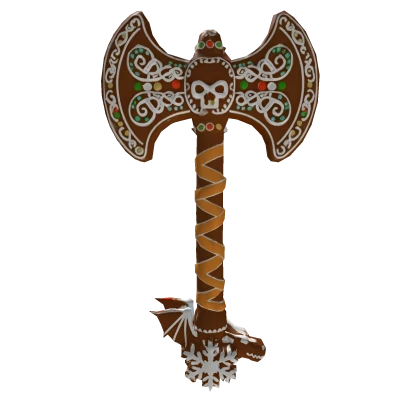 Christmas Gingerbread Axe (Back)