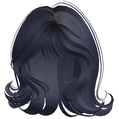 ♡ Wispy Swirly Layered Bob in Dark Blue