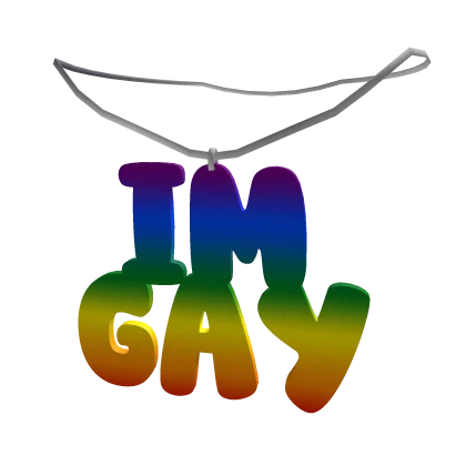 [🏳️‍🌈] I'm Gay Rainbow Chain Necklace
