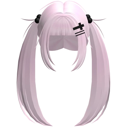 pink pastel goth kawaii pigtails w gothic clips