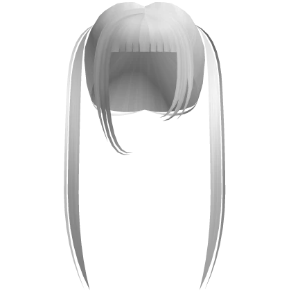 cute kawaii emo long gothic pigtails in white