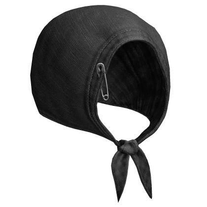 Vintage Black Babushka Hat