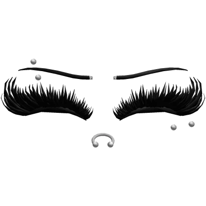 ♡ Cheerful Lashes w/ Piercings