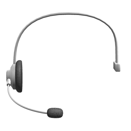 White KPop Idol Headset Mic