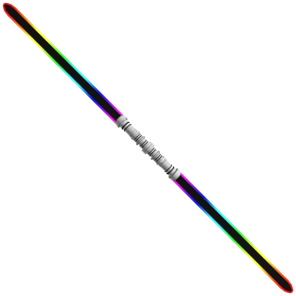 Holdable Cartoony Rainbow Dual-Bladed Laser Saber