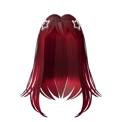 ♡ Y2k Hair Cherry Red  With Stars