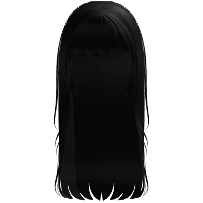 long wispy horror protagonist hair in black