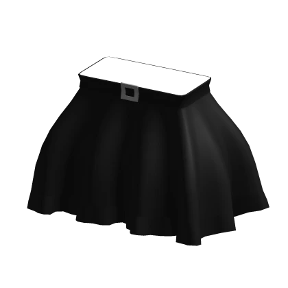 Black Belted A-line Skirt